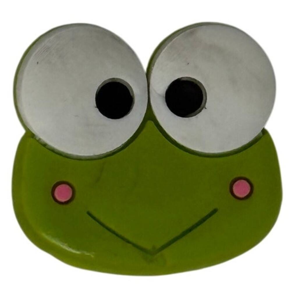 Frog Croc Charm Jibbitz Green White Shoe Accessory